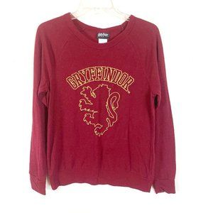 Harry Potter Gryffindor Red Long Sleeve Scoop Neck Pullover Sweatshirt Size L